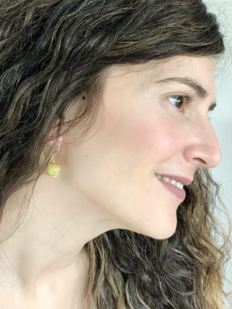 Pendientes everyday de cuarzo limón